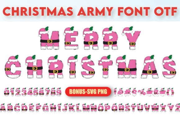 Christmas Army Pink: A Playful Twist on Holiday Typography