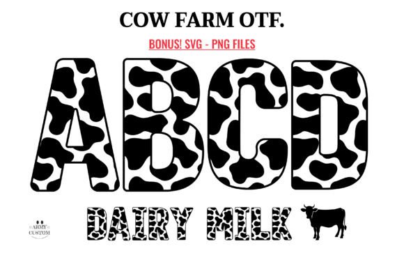 Cow Farm: A Playful Cow-Print Typeface for Creative Projects