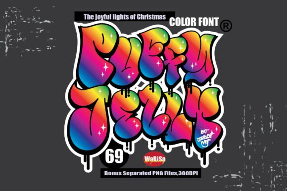 Explode with Color and Energy Using the Puffy Jelly Font