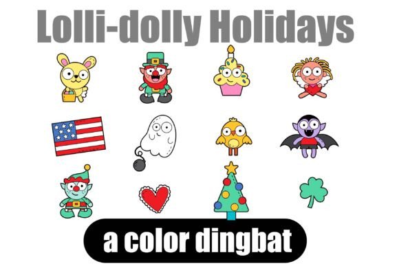 Loli-Dolly Holidays: Festive Dingbats for Creative Projects