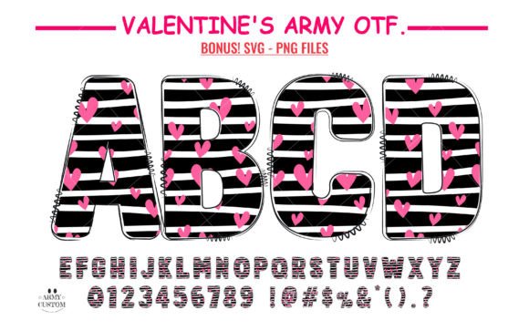 Love Valentine's Stripe Heart: A Font with a Doodled Soul