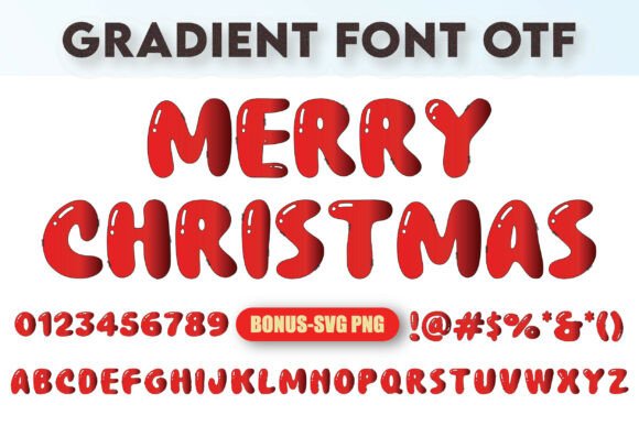 Merry Christmas Gradient: A Festive Font with Built-In Shine