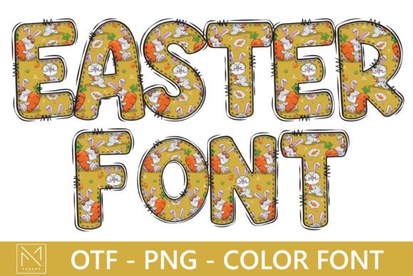 Spring Bunny Alphabet: A Festive Creative Asset