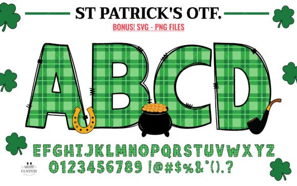 St. Patrick's Day Plaid: A Festive Font for Bold Designs