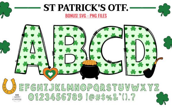 St. Patrick’s Day Shamrock Hearts: A Festive Font for Every Creator
