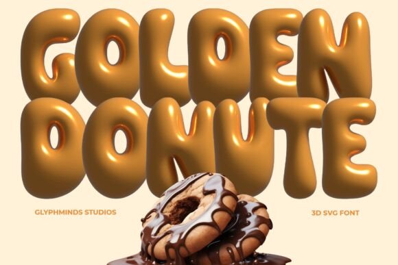 Sweeten Your Visuals with the Golden Donut 3D SVG Font