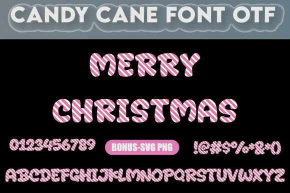 Using Pink Candy Cane Alphabet for Festive Designs