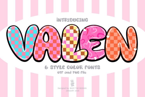 Valen: A Vibrant Color Font for Bold, Charming Designs