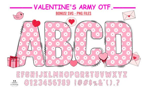 Valentine's Army Flower: A Typeface Blooming with Affection