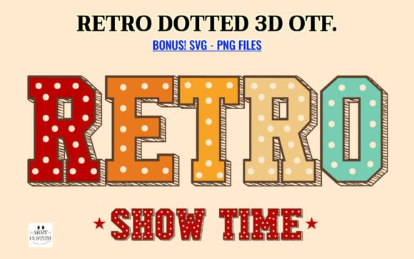 Varsity Retro Dotted 3d: A Font with Collegiate Spirit